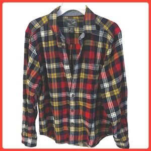 Woolrich Mens Plaid Flannel Shirt Long Sleeve Button Down Casual Outdoor